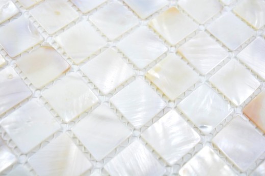 Mosaïque de nacre Mosaïque de coquillages blanc beige Paroi de douche MOS150-SM2525