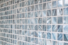 Motif main Mosaïque Coquillage gris bleu Carrelage mural Salle de bain MOS150-SM2582_m