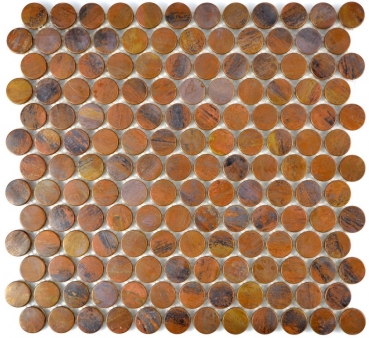 Motif main mosaïque carreau cuivre bouton cuivre brun cuisine MOS49-1506_m