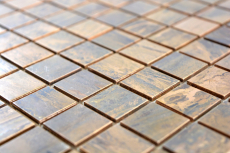 Motif main mosaïque carreau cuivre cuivre brun cuisine MOS49-1510_m