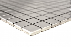 Motif main Carreau mosaïque acier inoxydable argenté acier brossé Carrelage cuisine MOS129-CE15D_m