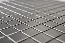 Motif main Carreau mosaïque acier inoxydable argenté acier brossé Carrelage cuisine MOS129-CE15D_m
