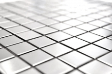 Motif main Carreau mosaïque acier inoxydable argenté acier brossé Carrelage cuisine MOS129-23D_m