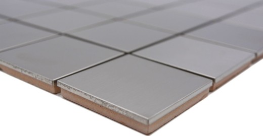 Acier inoxydable Mosaïque Carreau argenté brossé mat Carreau de cuisine MOS129-48D
