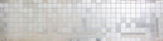 Acier inoxydable Mosaïque Carreau argenté brossé mat Carreau de cuisine MOS129-48D