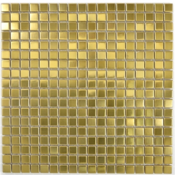 Acier inoxydable Mosaïque Carreau or brossé mat Carreaux muraux de cuisine MOS129-0707