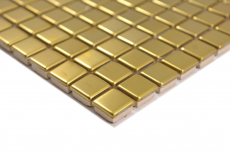 Acier inoxydable Mosaïque Carreau or brossé mat Carreaux muraux de cuisine MOS129-0707