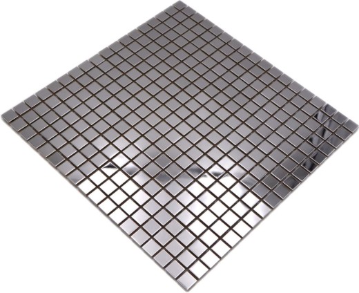 Mosaïque en acier inoxydable argenté brillant Carrelage mural de cuisine MOS129-15G