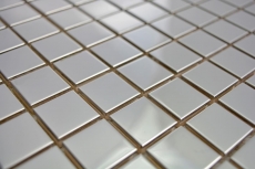 Mosaïque en acier inoxydable argenté brillant Carrelage mural de cuisine MOS129-23G
