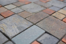 Mosaïque cuivre Carreau gris rouille Combinaison dosseret cuisine Carreau pierre MOS47-595