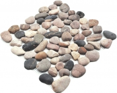 Galets de rivière Galets de pierre bombés beige gris noir crème anthracite Receveur de douche Paroi de douche Cuisine - MOS30-1204