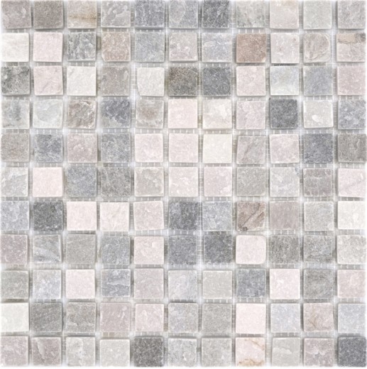 Quartzite Pierre naturelle Mosaïque Carreau beige gris Mur Sol Douche Dos de cuisine - MOS36-0206