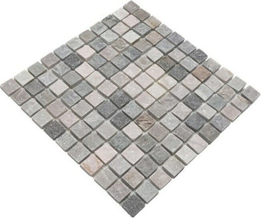 Quartzite Pierre naturelle Mosaïque Carreau beige gris Mur Sol Douche Dos de cuisine - MOS36-0206