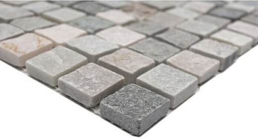 Quartzite Pierre naturelle Mosaïque Carreau beige gris Mur Sol Douche Dos de cuisine - MOS36-0206