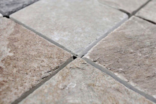 Quartzite Mosaïque beige gris mur sol douche dosseret cuisine carrelage salle de bain - MOS36-0210