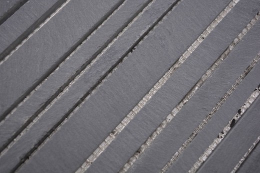 Ardoise Carreau Mosaïque Pierre naturelle Bâtons Revêtement mural Cuisine noir anthracite - MOS34-0225