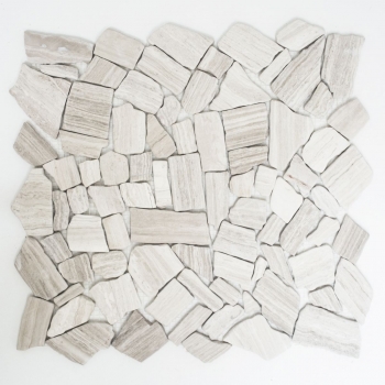 Motif main Carreau de mosaïque Marbre Pierre naturelle Bruch Ciot Gris rayé MOS44-0202_m