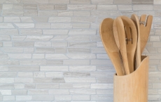 Mosaïque marbre pierre naturelle Brick composite baguettes gris clair bandes éclaboussures murales - MOS40-MOSBrick2012