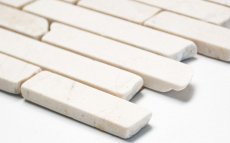 Mosaïque Marbre Pierre naturelle blanche Brick Botticino Anticato Dos de cuisine MOS40-0102_f