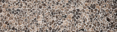 Mosaïque brisée Marbre Pierre naturelle Polygonal Impala brun foncé flammé Revêtement mural éclaboussures - MOS44-1306
