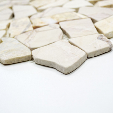 Mosaïque Marbre Pierre naturelle Bruch Ciot golden cream structure polie MOS44-30-2807_f