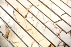 Mosaïque Marbre Pierre naturelle Brick golden cream structure polie MOS40B-2807_f