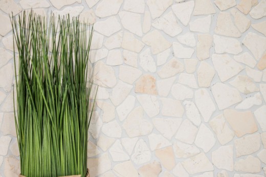 Mosaïque Fracture Marbre Pierre naturelle beige clair ivoire Polygonal Carrelage Protection contre les éclaboussures Parement mural - MOS44-30-100