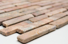 Échantillon manuel de mosaïque Carreau de marbre Pierre naturelle rouge Brick Rossoverona MOS40-0145_m