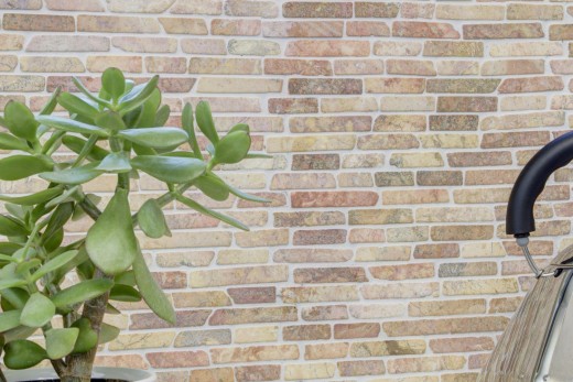 Mosaïque Marbre Pierre naturelle rouge Brick Rossoverona composé de bâtonnets Carreau de mur Dos de cuisine Bac de douche - MOS40-0145