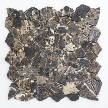 Motif main Carreau de mosaïque Marbre Pierre naturelle beige Bruch Ciot Castanao MOS44-30-180_m