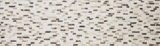Mosaïque marbre pierre naturelle beige marron crème Brick Castanao composé de bâtonnets carrelage mur cuisine - MOS40-0195
