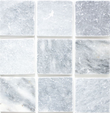 Carreau de marbre Pierre naturelle Bardiglio gris clair anthracite Carreau de pierre naturelle aspect antique Carreau de douche Carreau mural - MOSF-45-40010