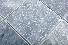 Carreau de marbre Pierre naturelle Bardiglio gris clair anthracite Carreau de pierre naturelle aspect antique Carreau de douche Carreau mural - MOSF-45-40010