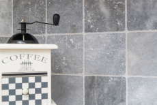 Carreau de marbre Pierre naturelle Bardiglio gris clair anthracite Carreau de pierre naturelle aspect antique Carreau de douche Carreau mural - MOSF-45-40010