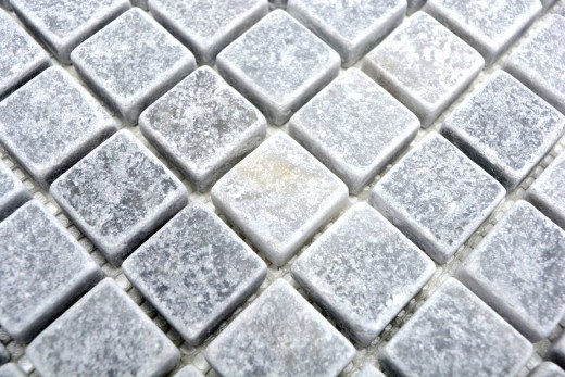 Motif manuel Carreau de mosaïque Marbre Pierre naturelle gris clair Bardiglio Antique Marble MOS40-40023_m