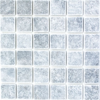 Motif main Carreau de mosaïque Marbre Pierre naturelle gris clair Bardiglio Antique Marble MOS40-40048_m