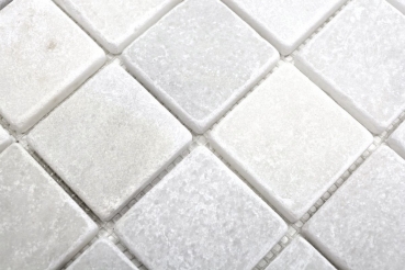 Motif main Carreau de mosaïque Marbre Pierre naturelle blanche Ibiza Antique Marble MOS40-42048_m