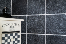 Carreau de marbre Pierre naturelle Nero noir anthracite gris foncé Carreau de pierre naturelle aspect antique Carreau de sol cuisine mur - MOSF-45-46093