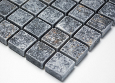 Motif main Carreau de mosaïque Marbre Pierre naturelle noir Nero Antique Marble MOS36-0306-A_m