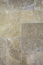 Carreau Travertin Pierre naturelle Noce noyer brun Carreau en pierre naturelle Roman Verband Antike Optik Carreau de sol mur - MOSF-45-44000