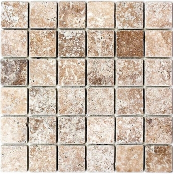 Mosaïque Travertin Pierre naturelle Noix Noce Antique Travertin MOS43-44048_f