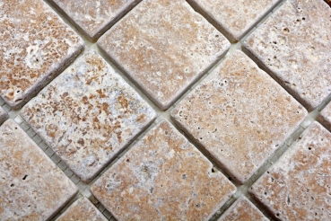 Mosaïque Travertin Pierre naturelle Noix Noce Antique Travertin MOS43-44048_f