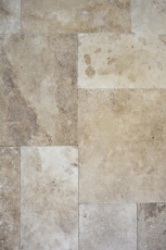 Carreau Travertin Pierre Naturelle Chiaro beige crème Carreau en pierre naturelle Roman Association Aspect antique Carreau mural Carreau de salle de bain - MOSF-45-46000
