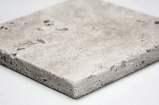 Carreau Travertin Pierre naturelle Chiaro beige crème Carreau en pierre naturelle aspect antique Bac à douche Paroi de douche Carreau de cuisine - MOSF-45-46079