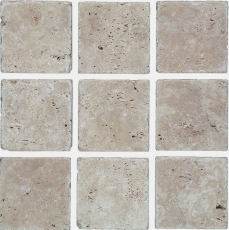 Carreau Travertin Pierre naturelle Chiaro beige crème Carreau en pierre naturelle aspect antique Bac à douche Paroi de douche Carreau de cuisine - MOSF-45-46079