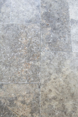 Carreau Travertin Pierre naturelle Silver argent blanc gris clair Carreau en pierre naturelle Roman Verband silver Antike Optik Boden Wand - MOSF-45-47000
