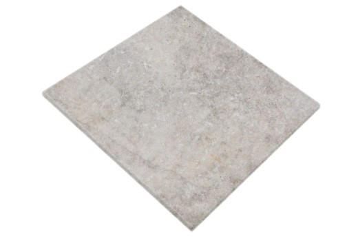 Carreau travertin pierre naturelle Silver argent blanc gris clair Carreau pierre naturelle argent aspect antique Carreau de sol Carreau mural cuisine - MOSF-45-47030