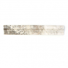 Borde Bordures Travertin Pierre naturelle Silver argent blanc gris clair profilé pierre naturelle argent aspect antique mur sol cuisine sauna - MOSProf-47348