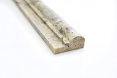 Borde Bordures Travertin Pierre naturelle Silver argent blanc gris clair profilé pierre naturelle argent aspect antique mur sol cuisine sauna - MOSProf-47348