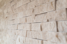 Motif manuel Mosaïque mur en pierre Marbre pierre naturelle ivoire Brick Splitface Botticino Marble 3D MOS45-1202_m